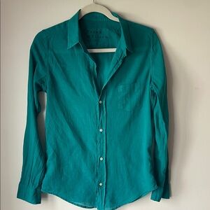 Frank & Eileen Turquoise Long Sleeve Shirt